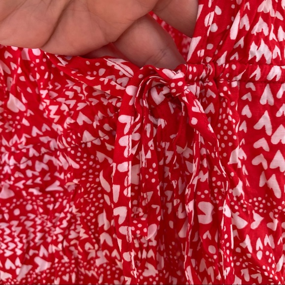 Victoria’s Secret Heart Print tie front top one size fits many NWT - Picture 2 of 6